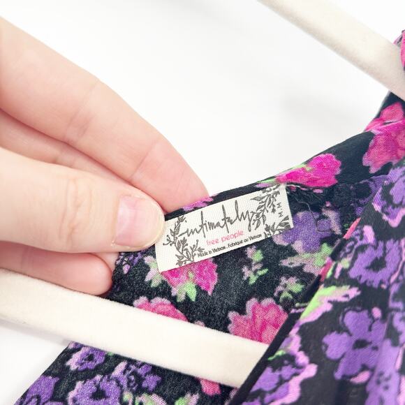 Free People Intimately Womens Fairy Bare It All Lace Floral Tank Bodysuit Size M - Picture 7 of 11